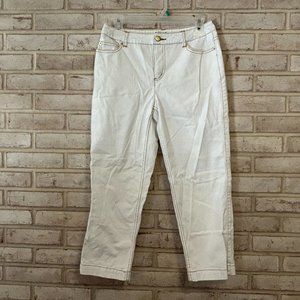 Liz Claiborne 6P White Jeans Jackie Style NY EUC